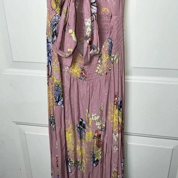 Bp BACKLESS HIGH NECK DRESS SIZE‎ SMALL PINK WITH FLORAL DESIGN SIZE SMALL NWT - Picture 9 of 11